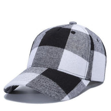 Load image into Gallery viewer, 2019 Winter Baseball Cap Fashion Hats for Men Red Blue Black White Plaid Cotton Cap