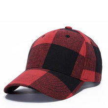 Load image into Gallery viewer, 2019 Winter Baseball Cap Fashion Hats for Men Red Blue Black White Plaid Cotton Cap